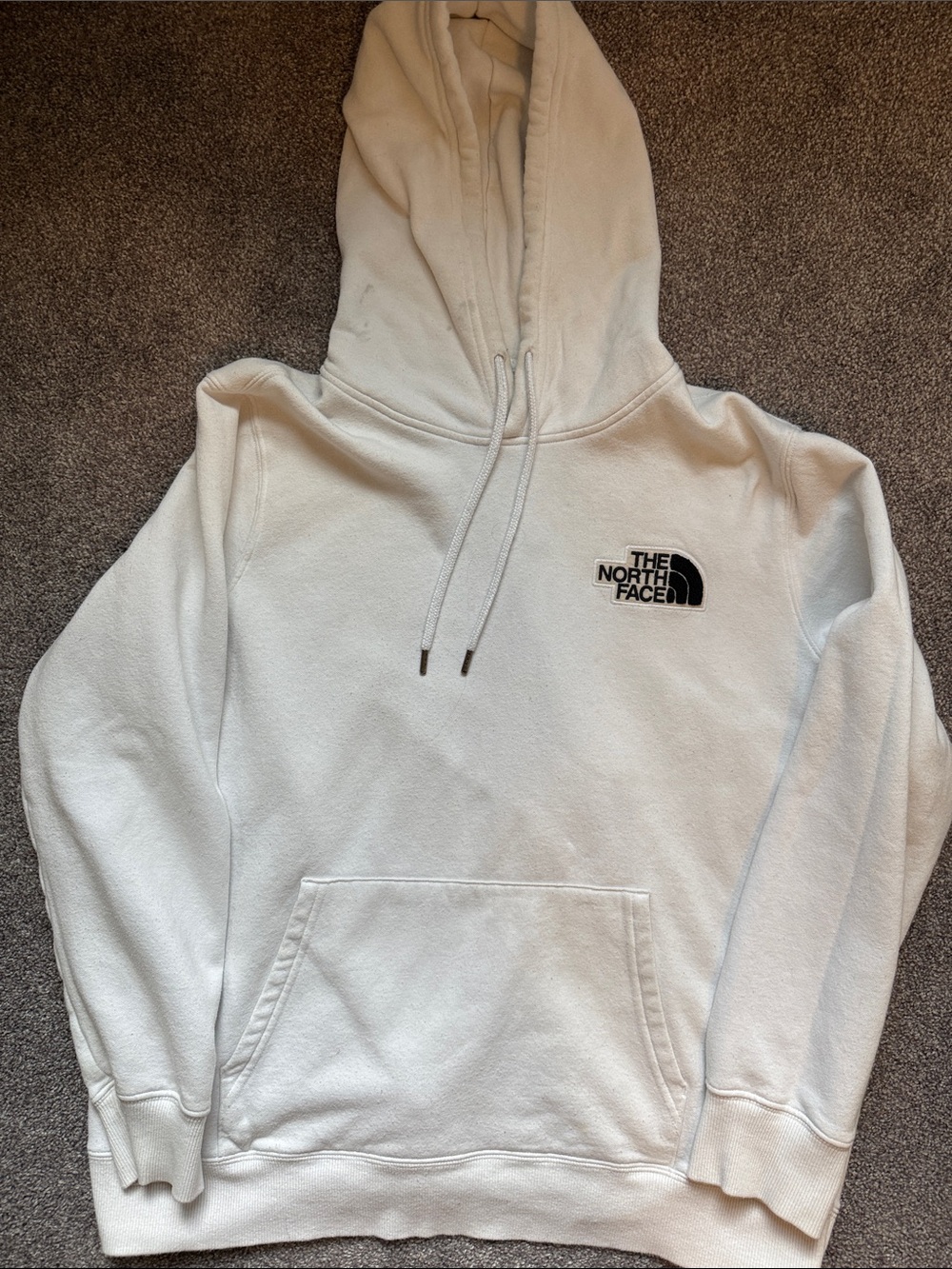 The North Face Off-White Hoodie with Black Logo